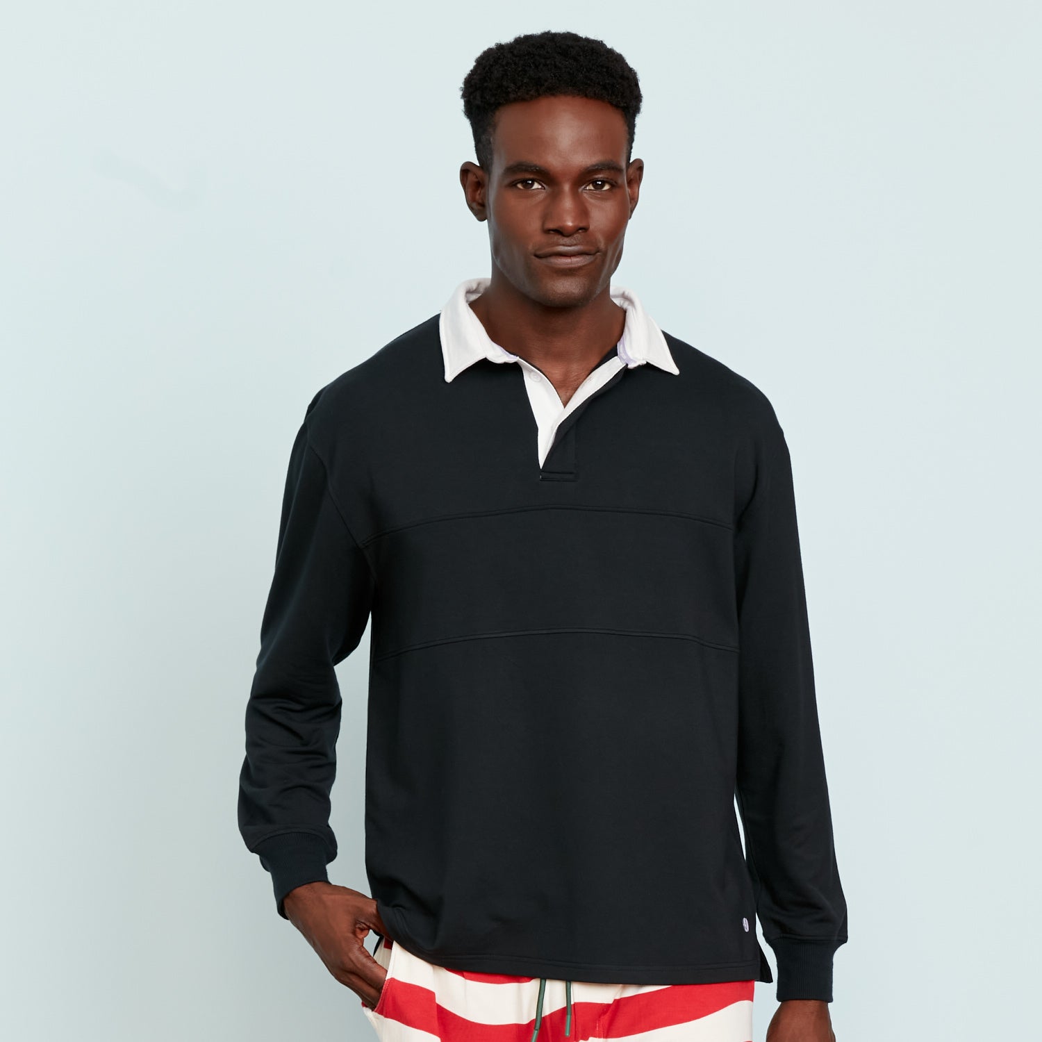 Modal Rugby Pullover | Black