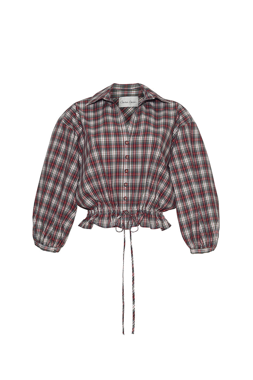 Hutton Top | Tartan Plaid Turtledove