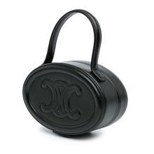 Celine | Pre-Owned Calfskin Cuir Triomphe Oval Handbag | Black