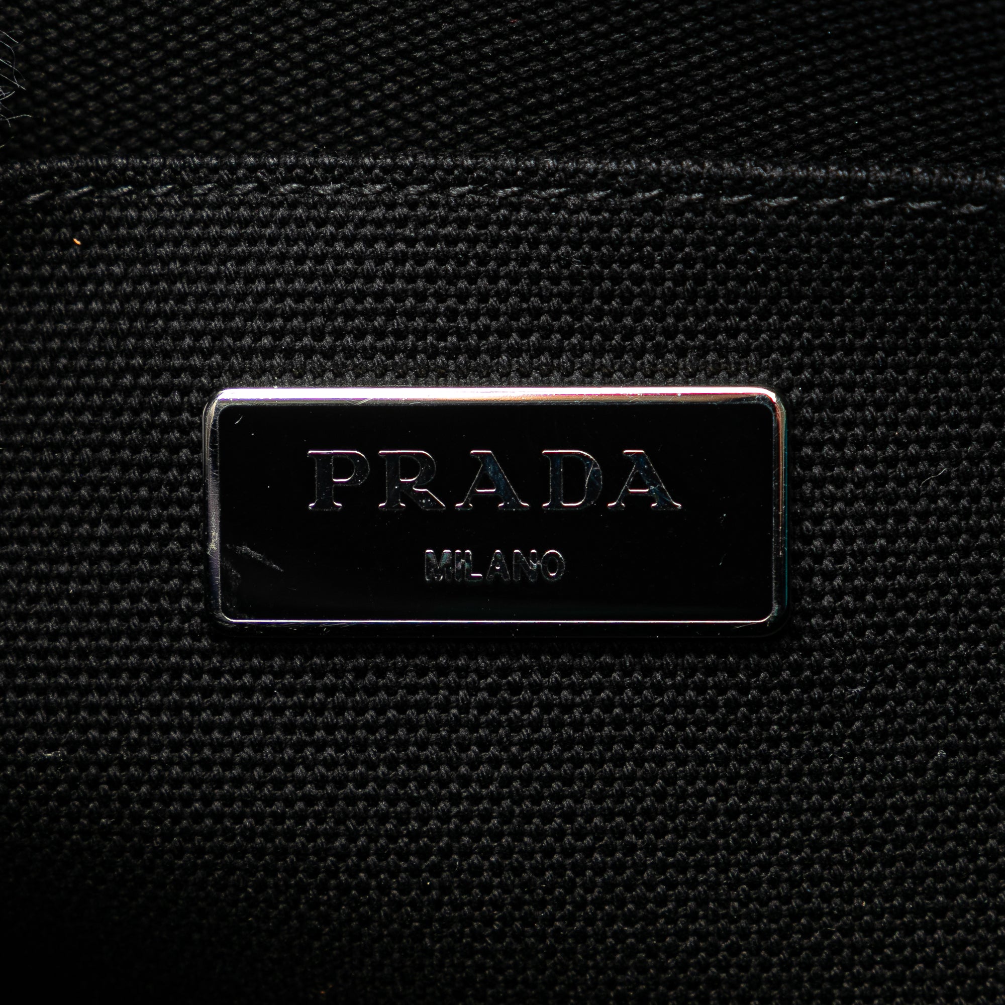 Prada | Pre-Owned Canvas Camouflage Canapa Logo Satchel | Blue/Dark Blue