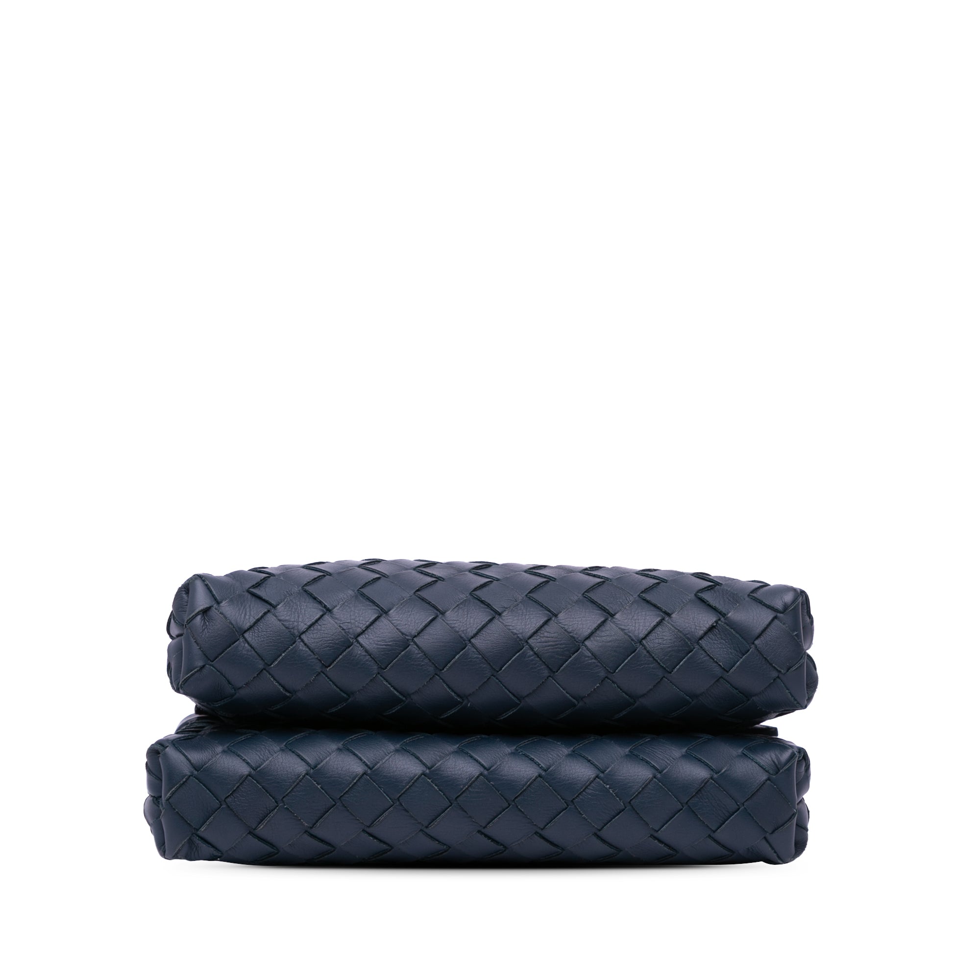 Bottega Veneta | Pre-Owned Leather Intrecciato Duo Crossbody | Blue