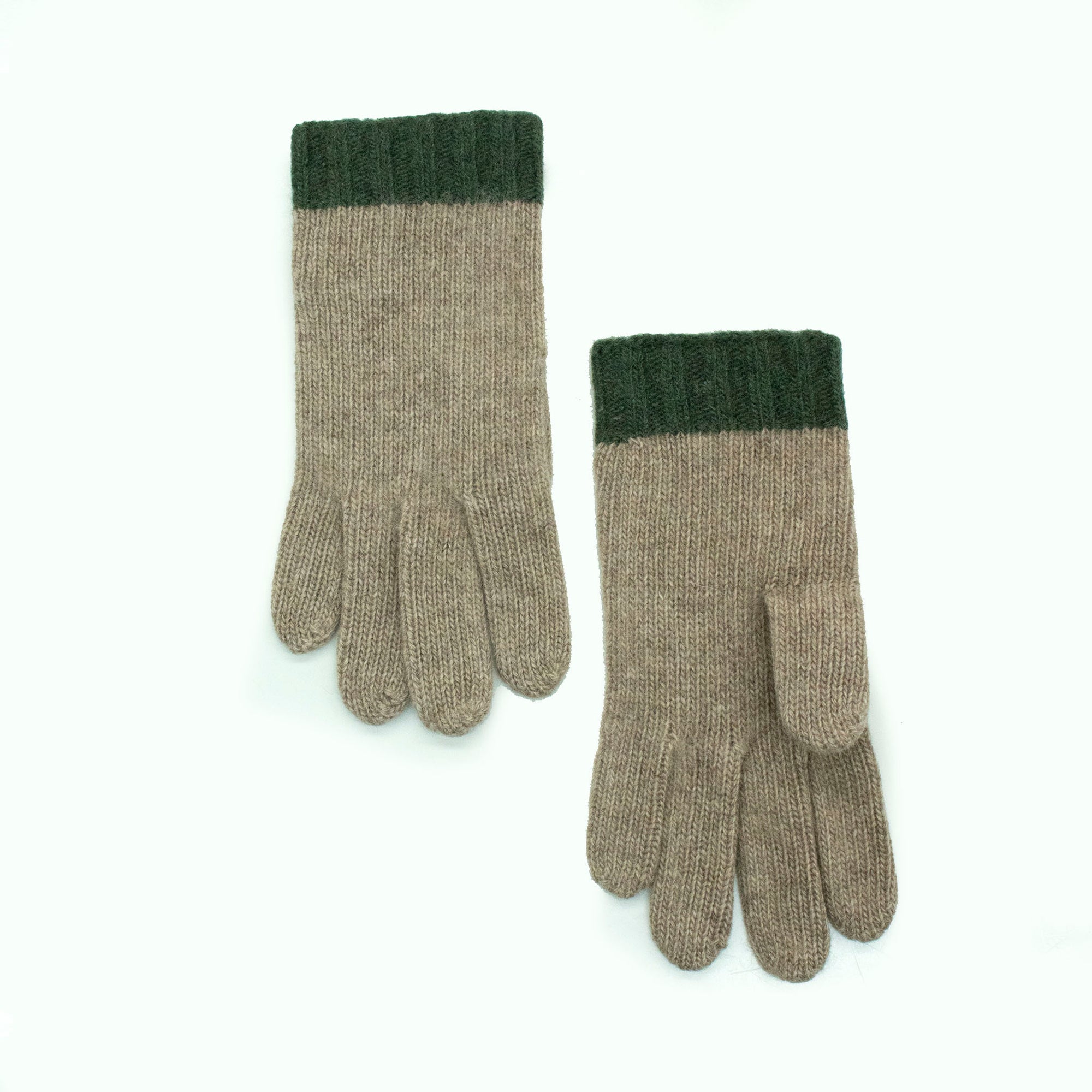 Kids | Cashmere Gloves Two Tone | Nile Brown/Loden
