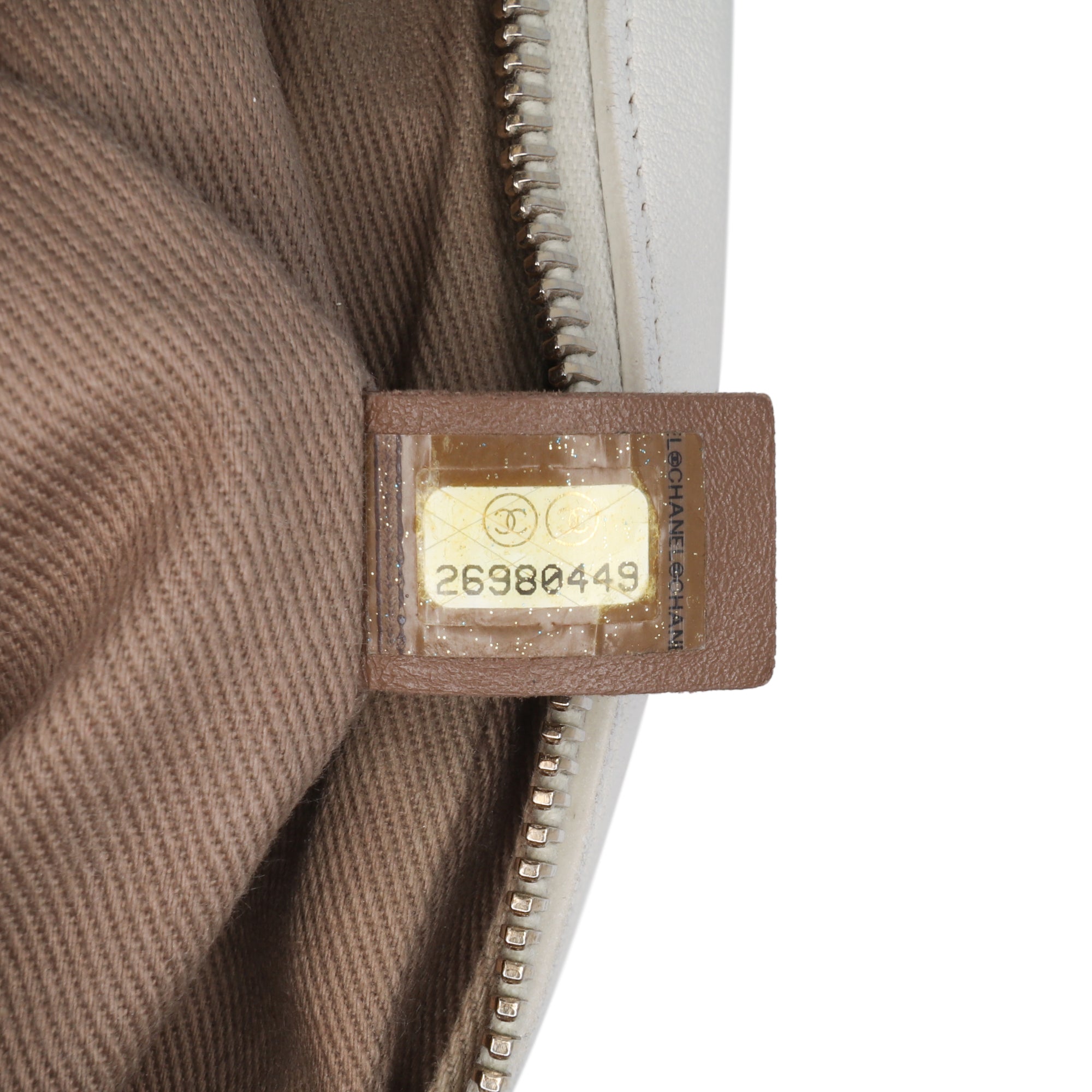 Chanel | Pre-Owned Medium Quilted Goatskin Casual Trip Camera Bag | White/Ivory