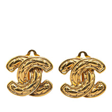 Chanel Pre-Owned Gold Plated CC Quilted Clip On Earrings | Women | Gold (V1)