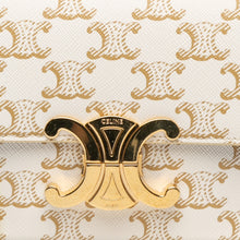 Celine | Pre-Owned Triomphe Coated Canvas Claude Shoulder Bag | White