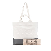 Gucci | Pre-Owned Canvas Embossed Logo Tote | White