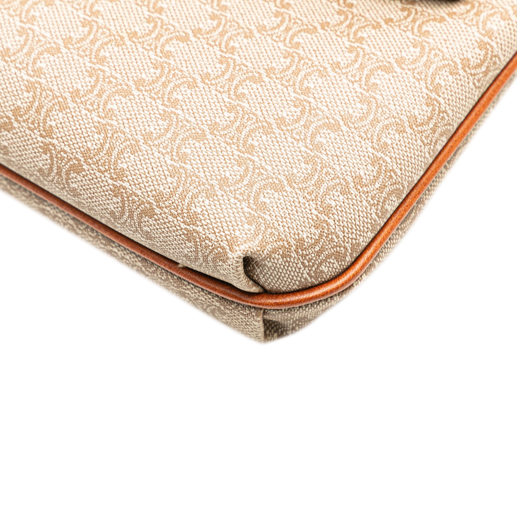 Celine | Pre-Owned Macadam Coated Canvas Clutch | Brown/Beige