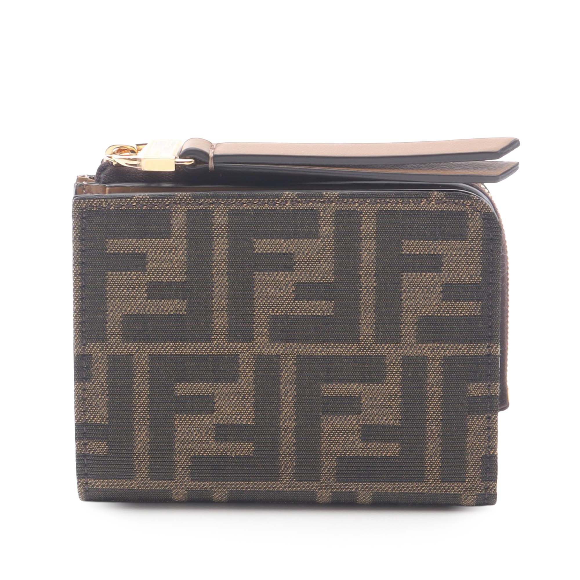 Fendi | Pre-Owned Zucca Bi-fold Wallet | Brown