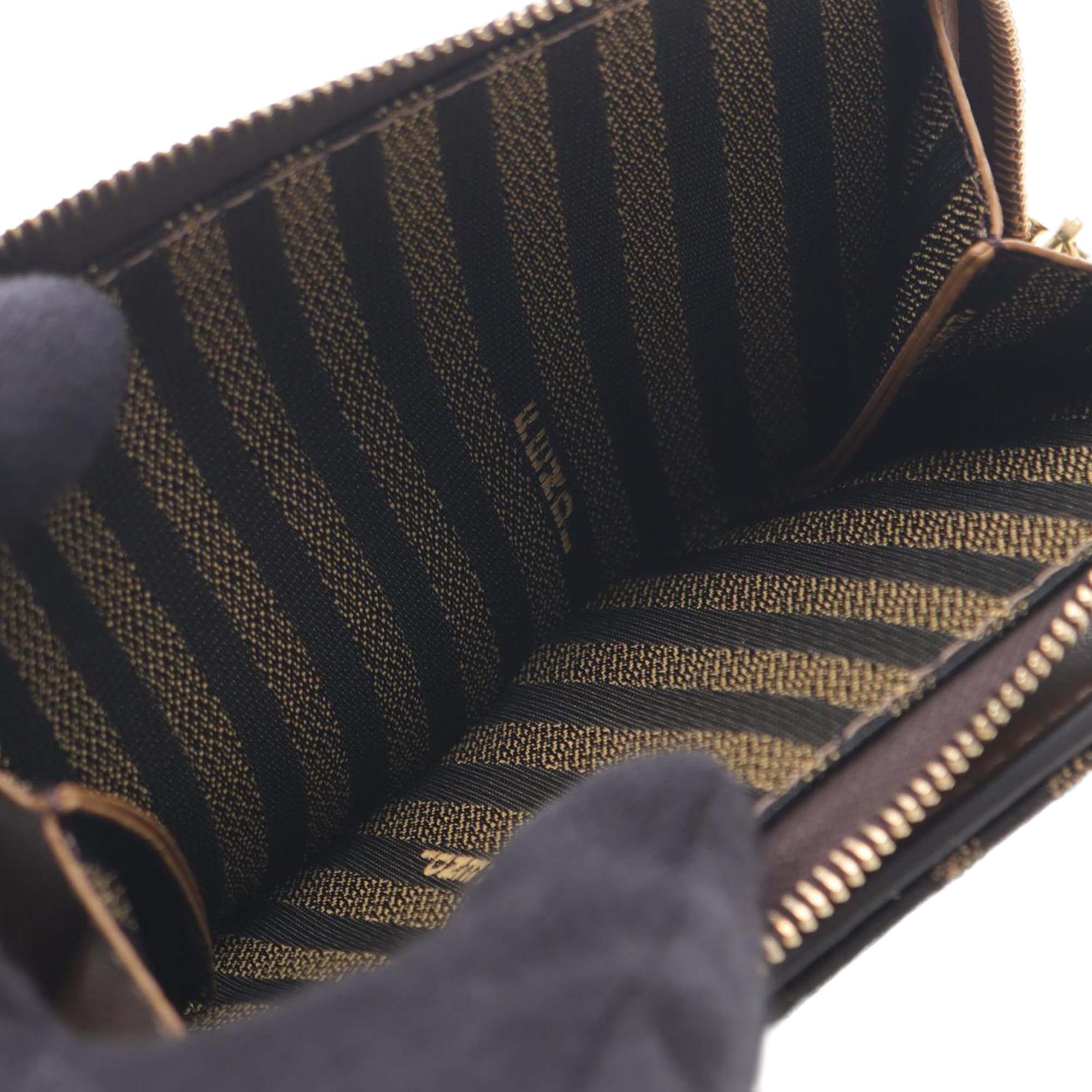 Fendi | Pre-Owned Zucca Bi-fold Wallet | Brown