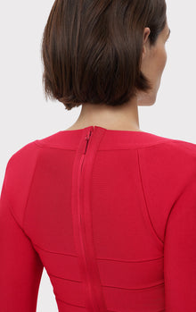 Icon Square Neck 3/4 Sleeve Top | Rio Red