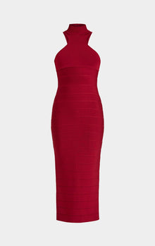 Racer Icon Pencil Dress | Dark Red