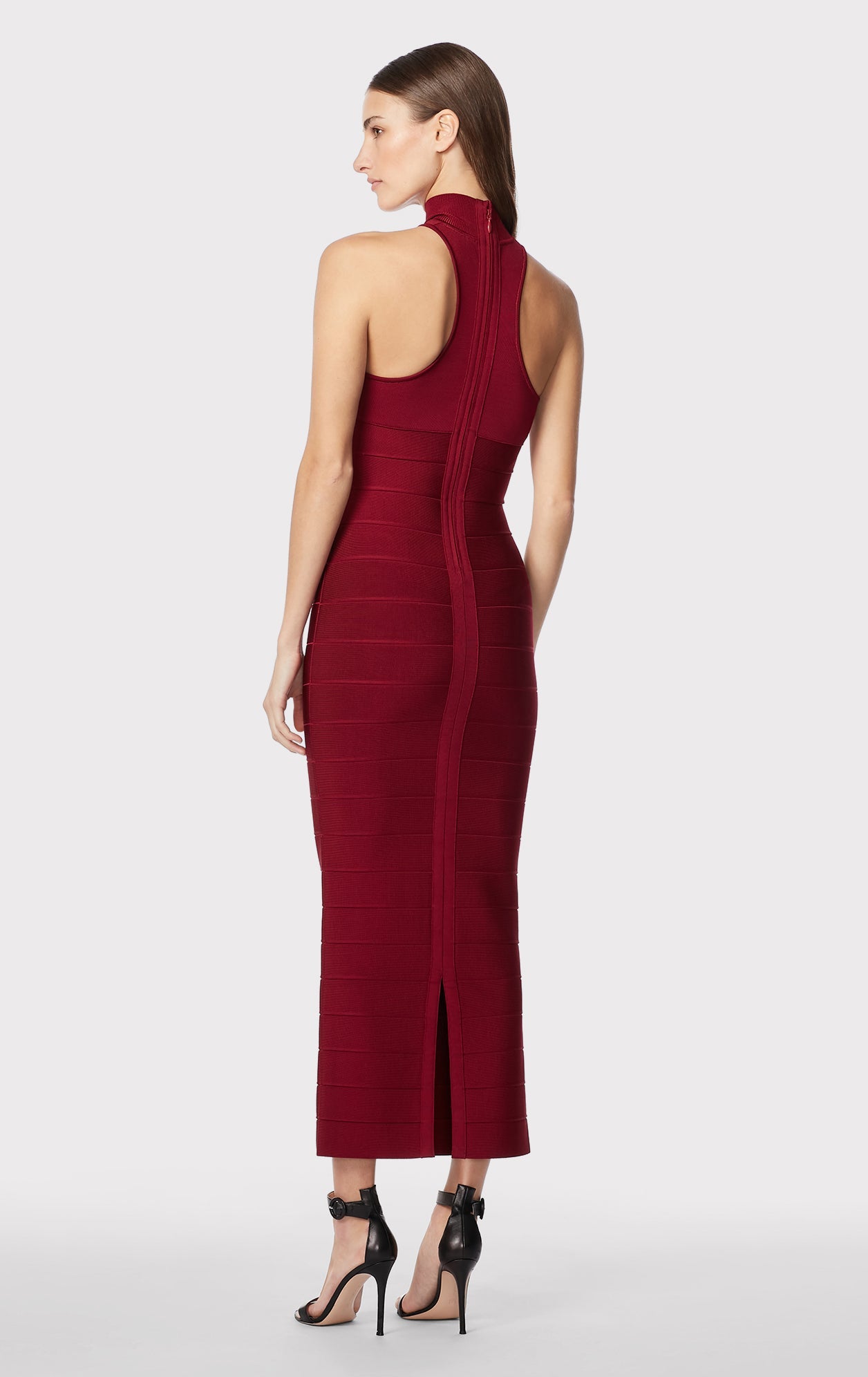 Racer Icon Pencil Dress | Dark Red