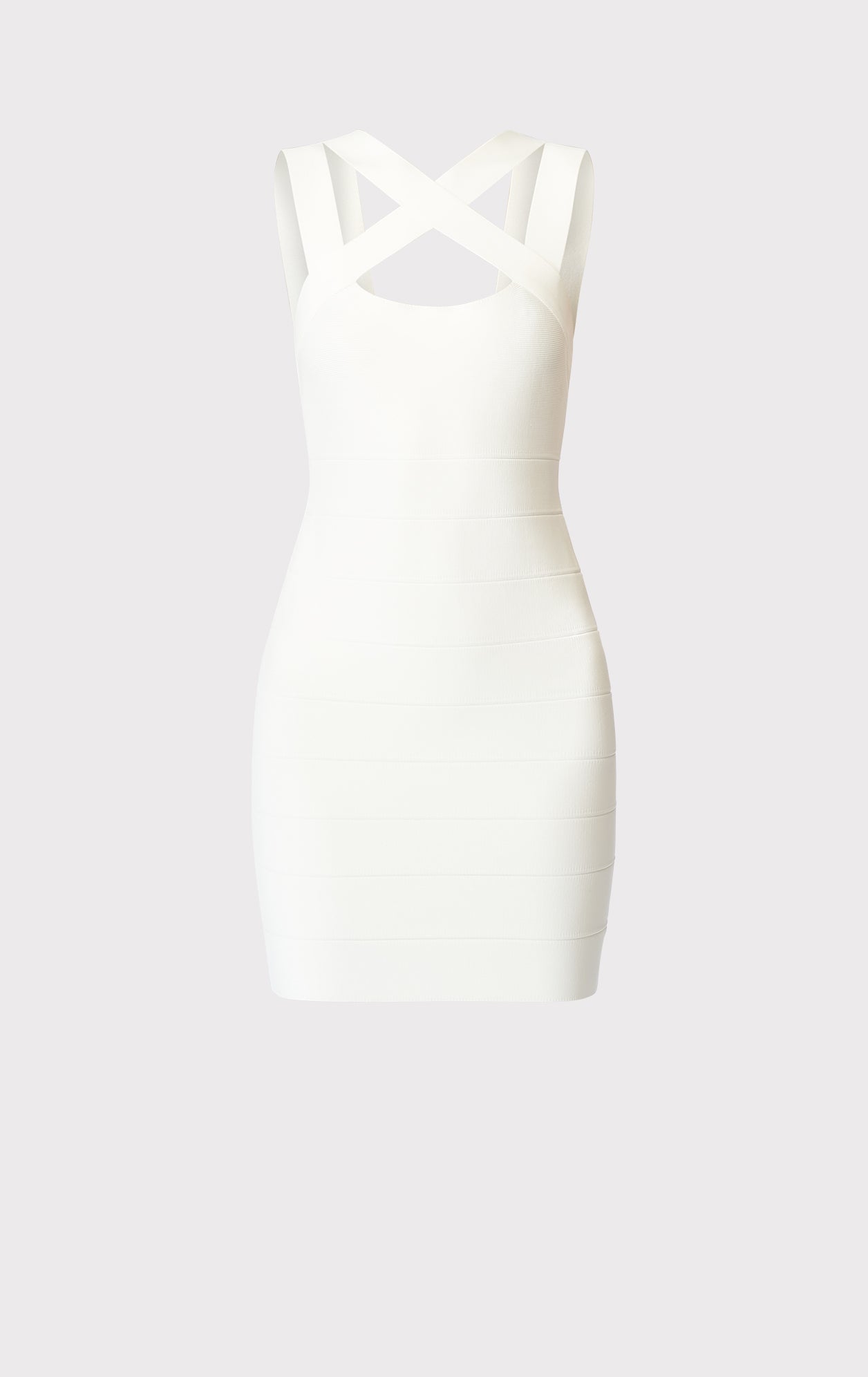 Icon Strappy Cross Neck Icon Dress | Alabaster