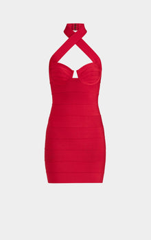 Strappy Bandage Mini Dress | Rio Red