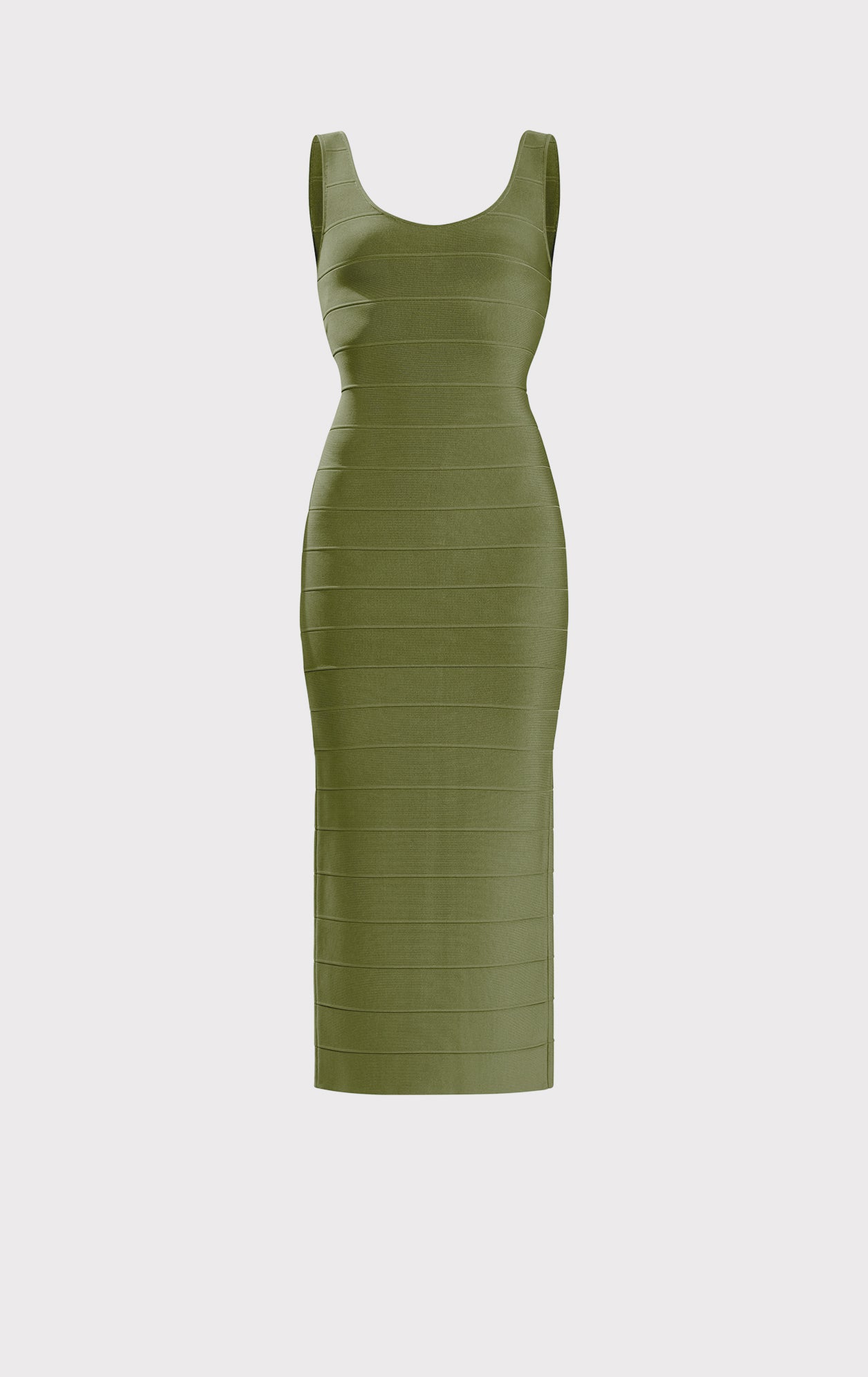 Icon Square Neck Gown | Olive