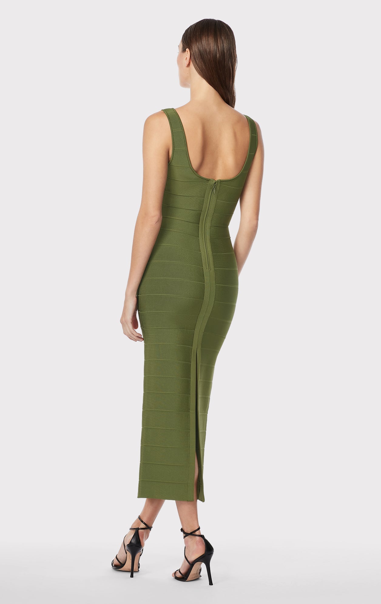 Icon Square Neck Gown | Olive