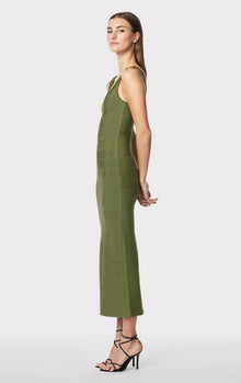 Icon Square Neck Gown | Olive