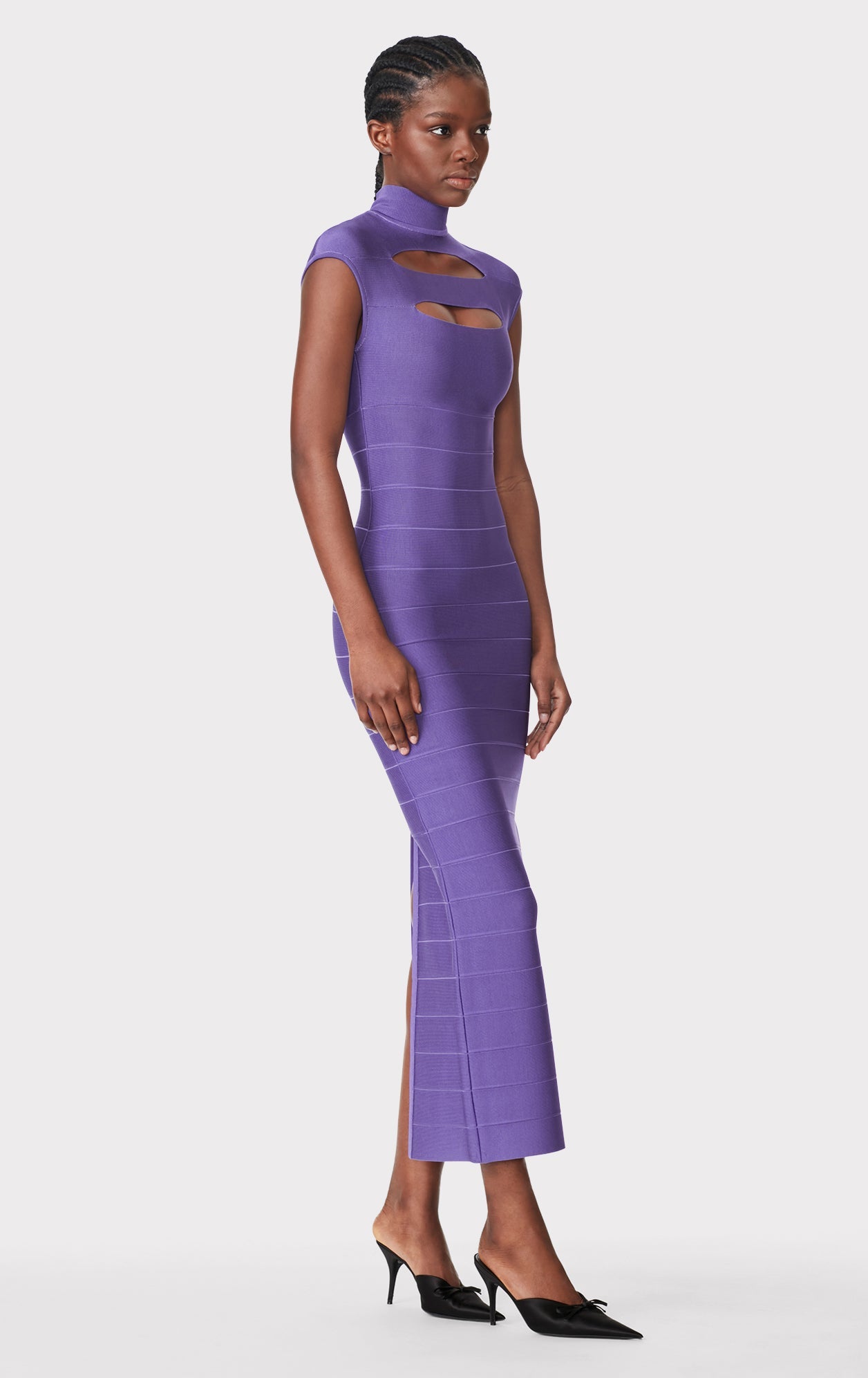 Icon Cap Sleeve Cut-Out Gown | Ultraviolet