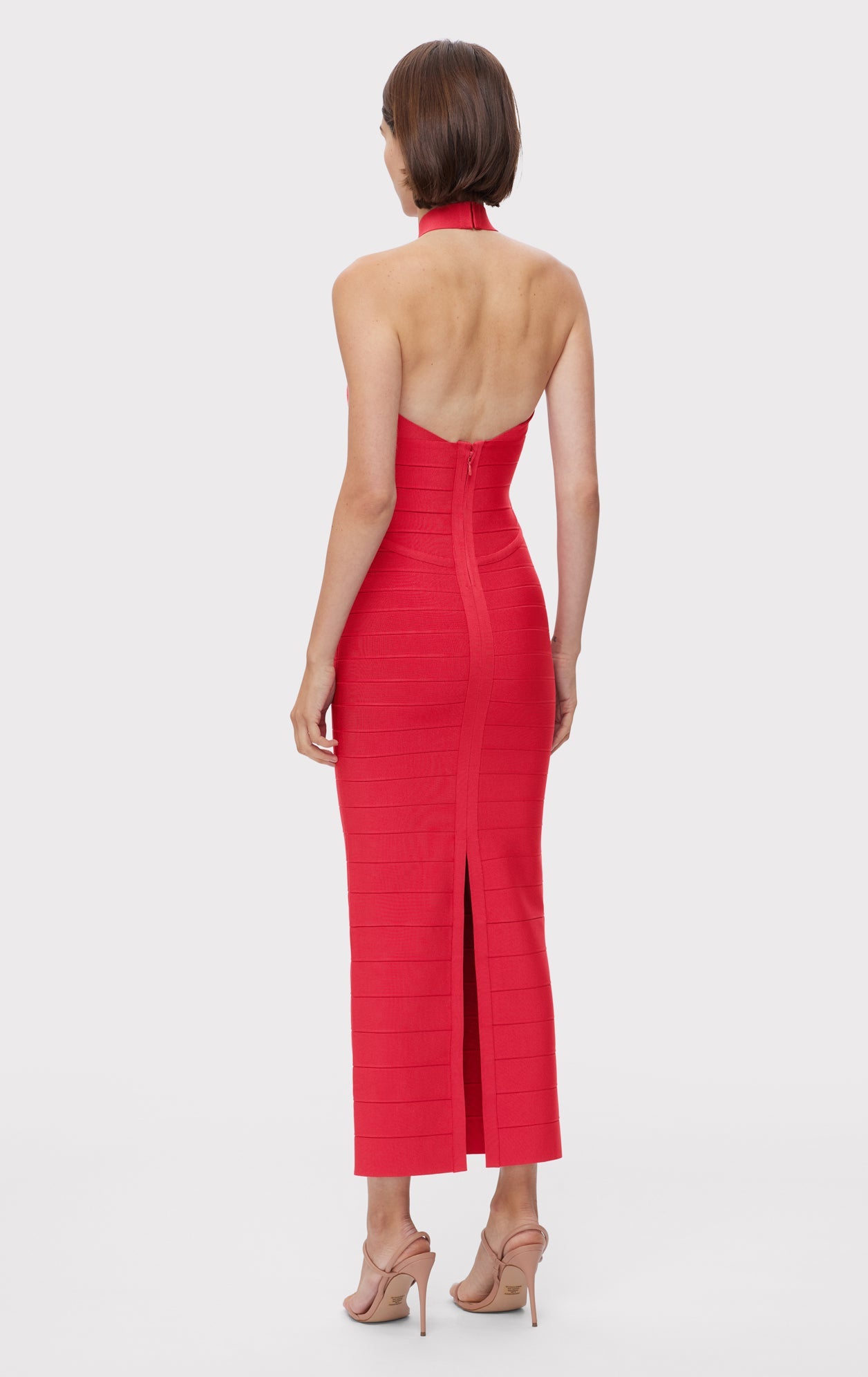 Icon Bandage Halter Gown | Rio Red