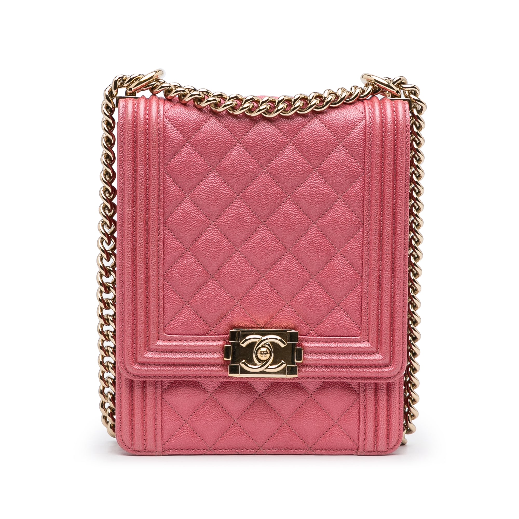 Chanel | Pre-Owned North South Boy Flap | Pink