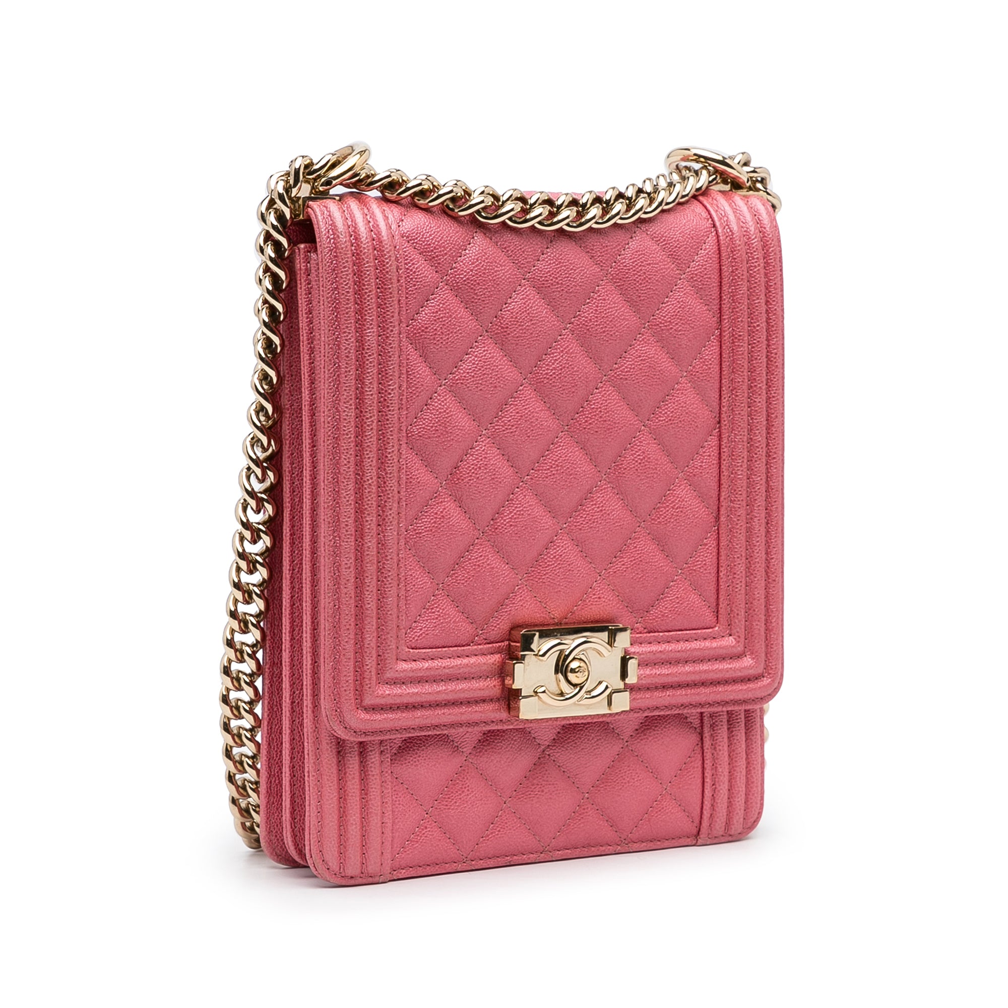 Chanel | Pre-Owned North South Boy Flap | Pink