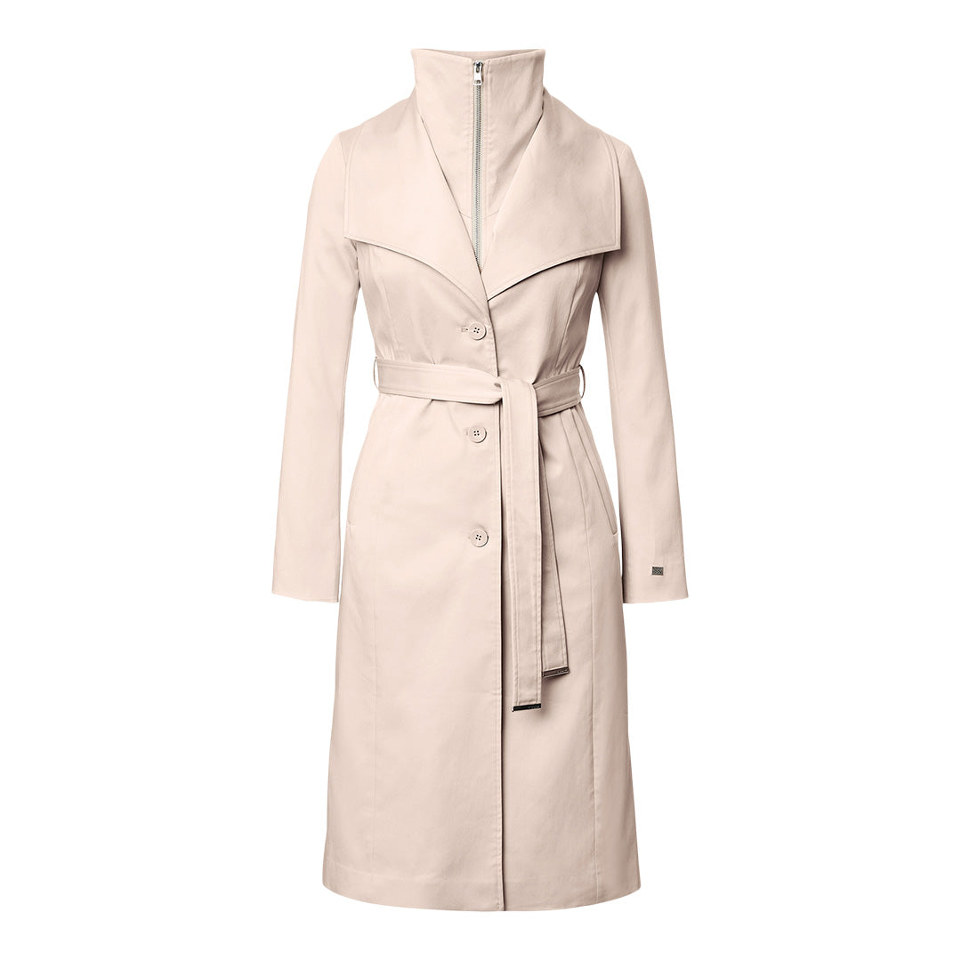 Ilana Slim-Fit Trench With Bib Collar | Mist