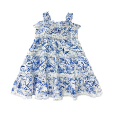 Baby Girls | Jaylin and Linen Sleeveless Summer Dress | Blue & White