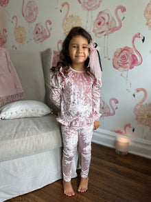 Baby Girls | Velour Lounge Set | Pink