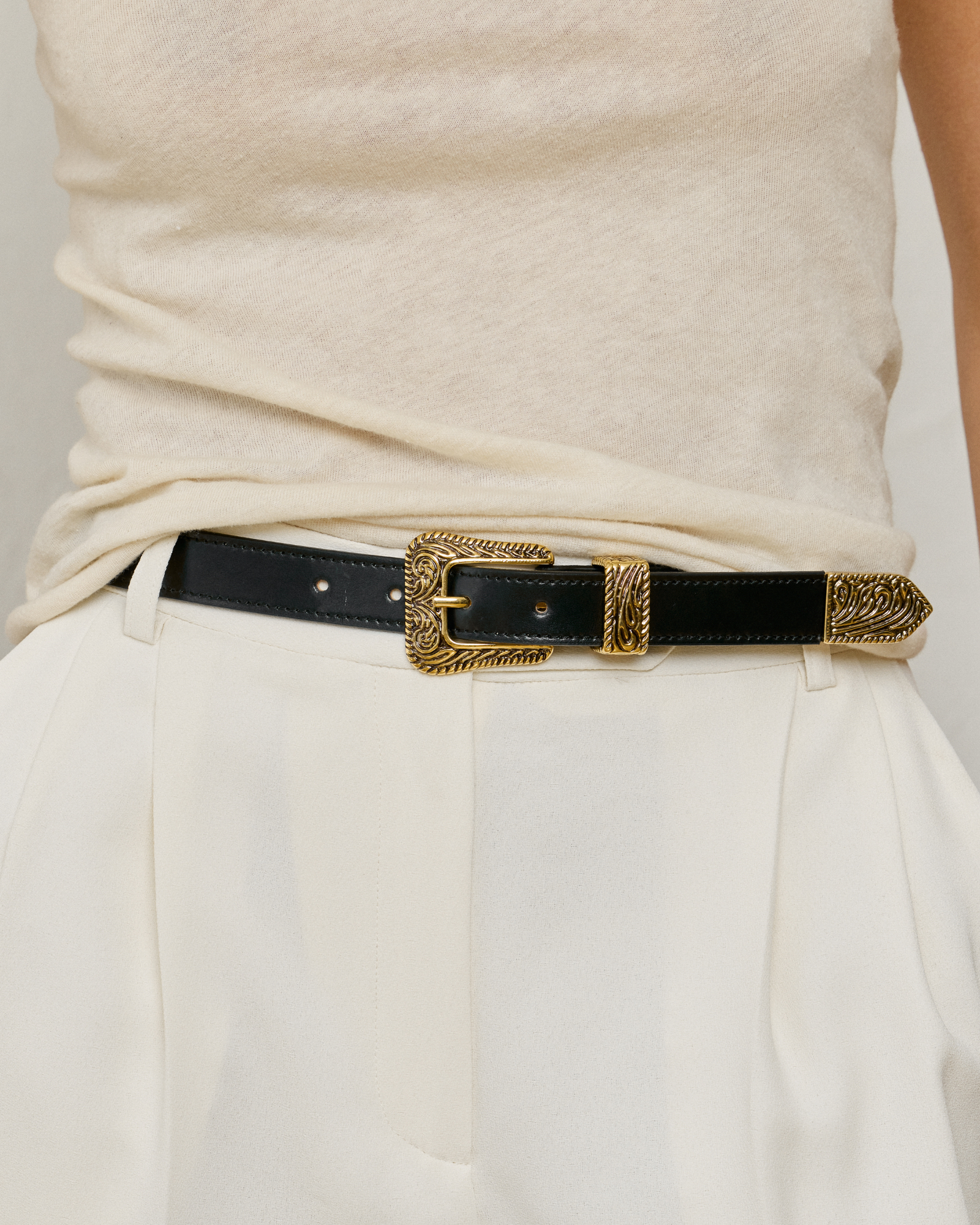 No. 15 Belt | Black-Gold