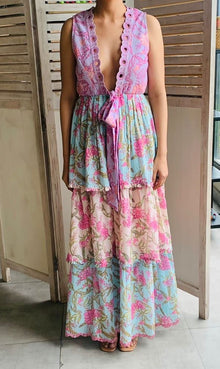 Hemant & Nandita | Aisa Long Dress | Blule/Pink