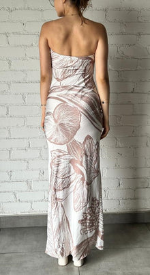 Rococo Sand | Ines Tube Long Dress | White/Beige