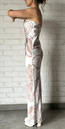 Rococo Sand | Ines Tube Long Dress | White/Beige