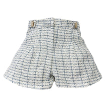 Baby Girls | Iris Tweed Shorts | White x Blue