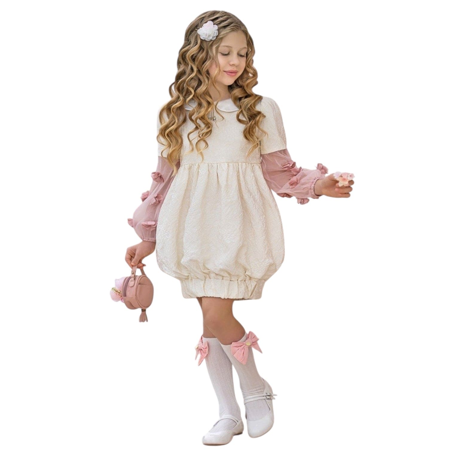Baby Girls | Cherry Blossom Dress | Beige