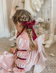 Garnet Velvet Scrunchie | Red