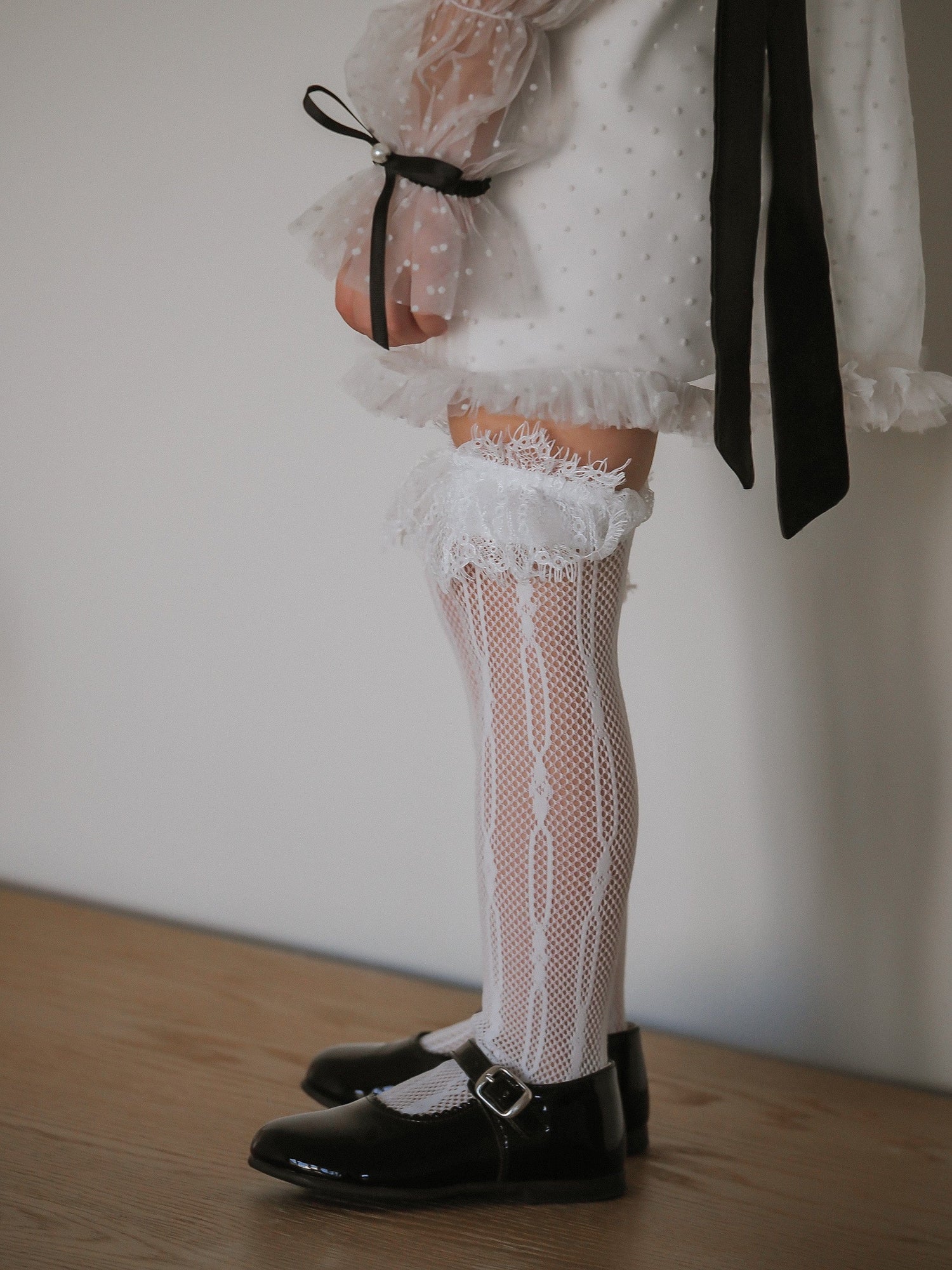 Lara Lace Socks | White