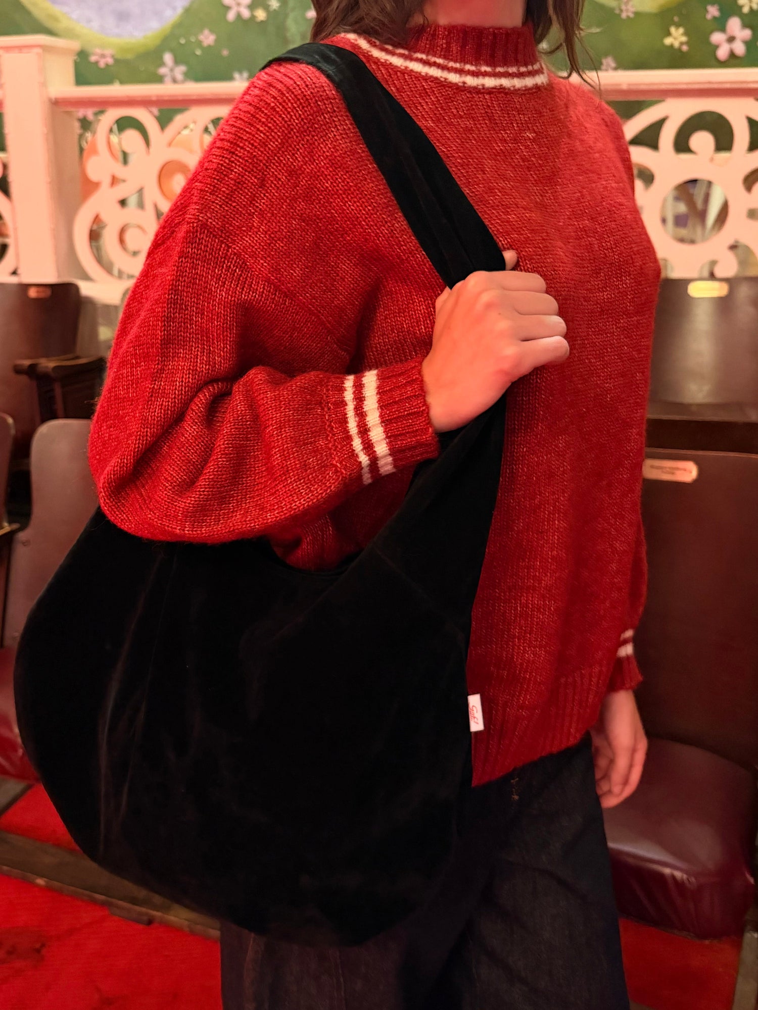 Vera Suede Tote Bag | Black