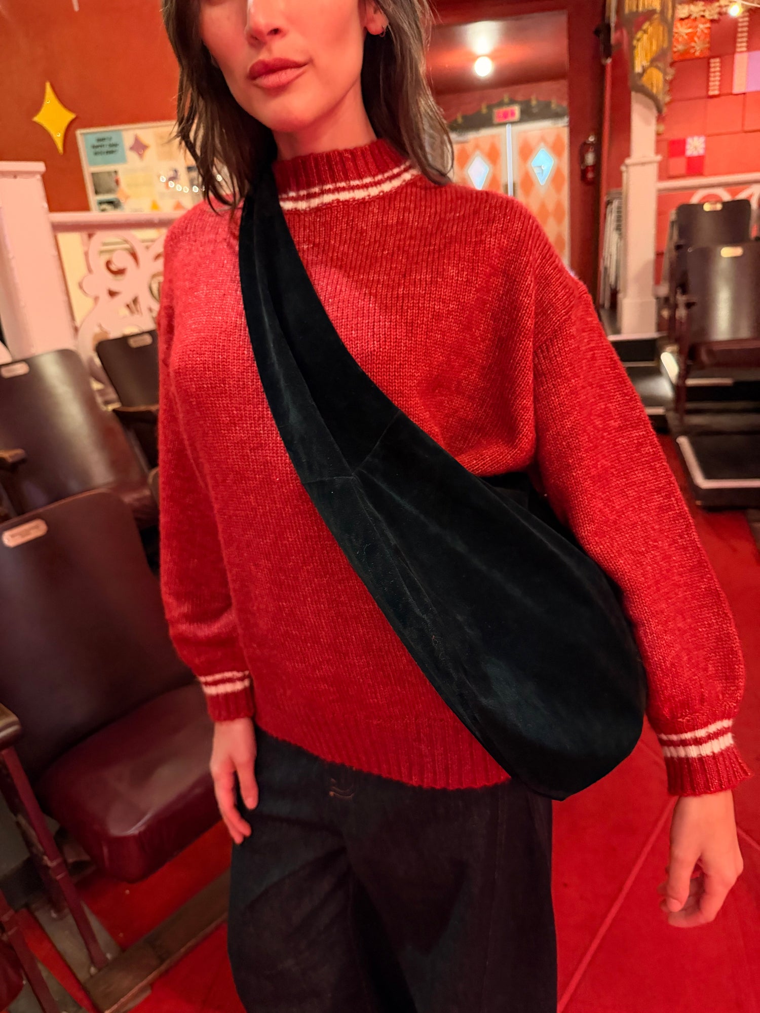 Vera Suede Tote Bag | Black