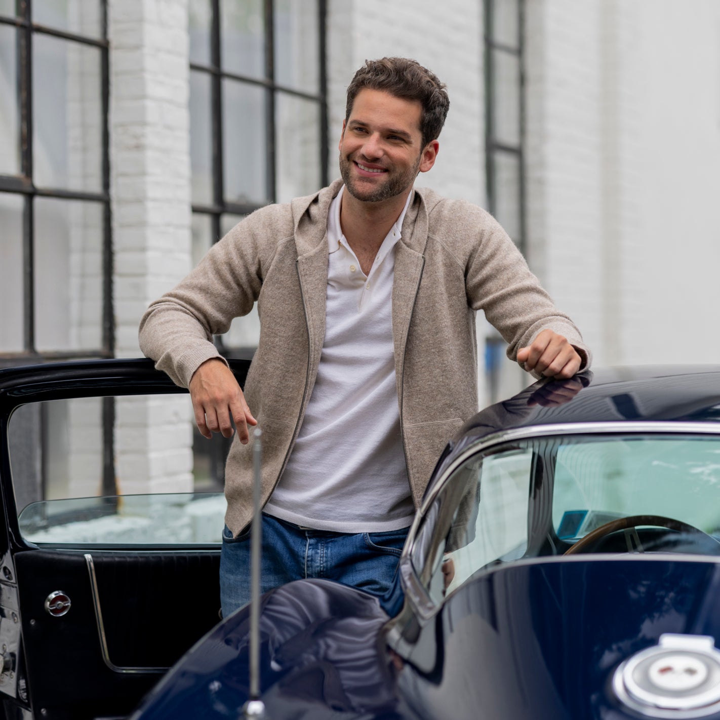 Verbier Zip Up for Men | Light Taupe