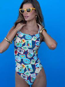 Square Neck One Piece | Aquamarine