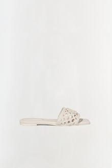 Womens | Dion Woven Slide | Cream