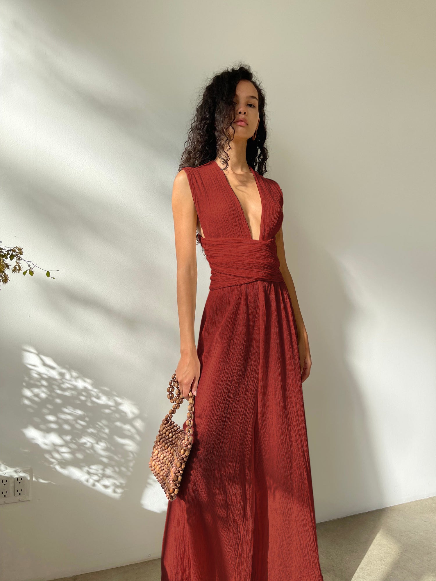 Aruna Jumpsuit | Maroon