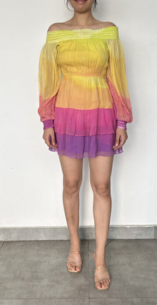 Rococo Sand | Viscose Short Dress | Multicolor