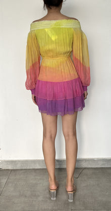 Rococo Sand | Viscose Short Dress | Multicolor