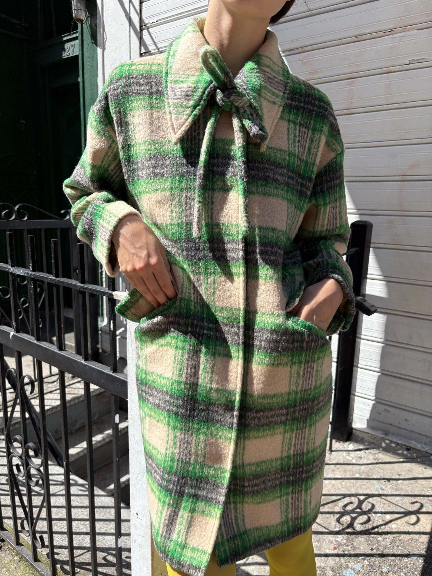 Chelsea Coat | Moss Plaid