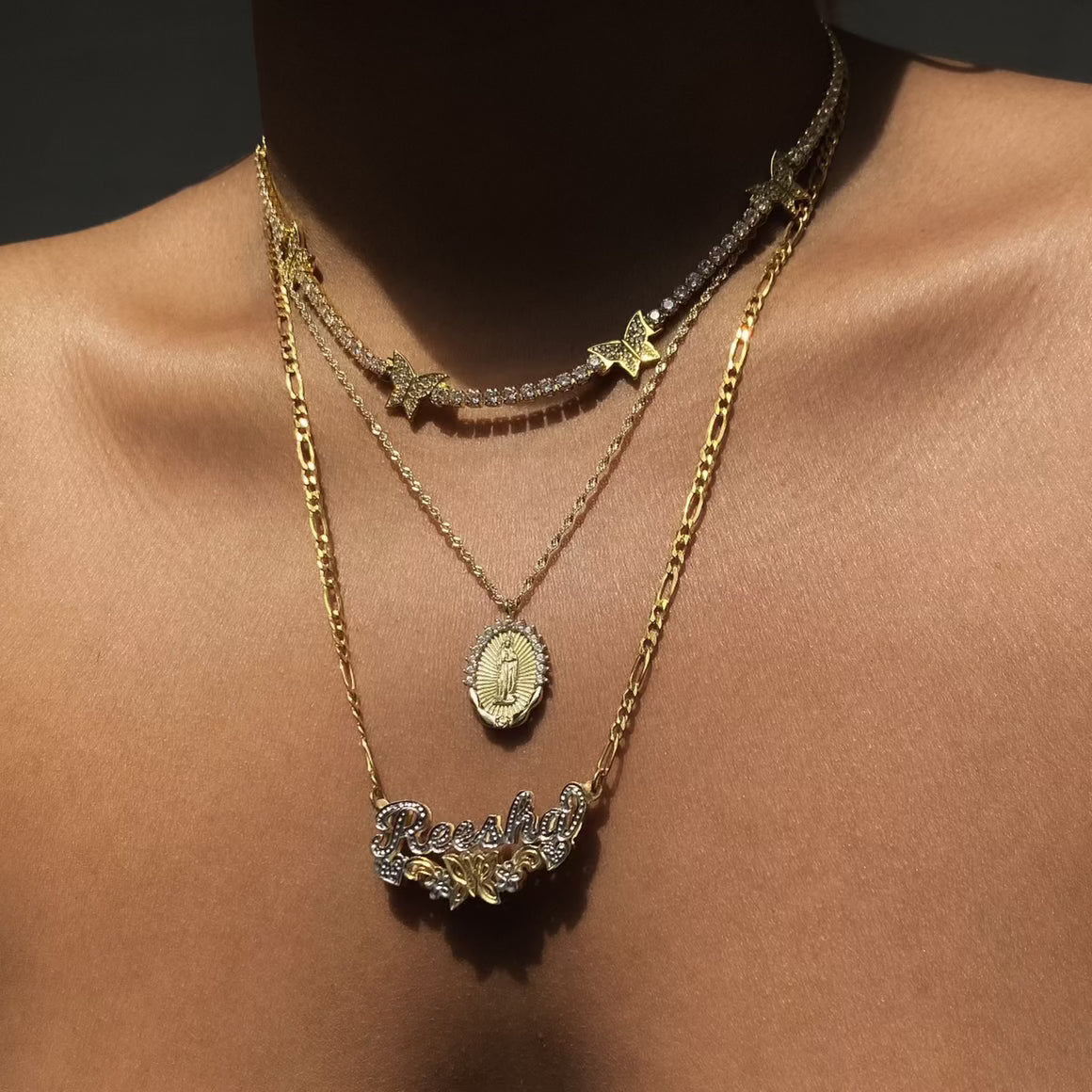 The Pave Butterfly Collar Necklace | Gold Vermeil