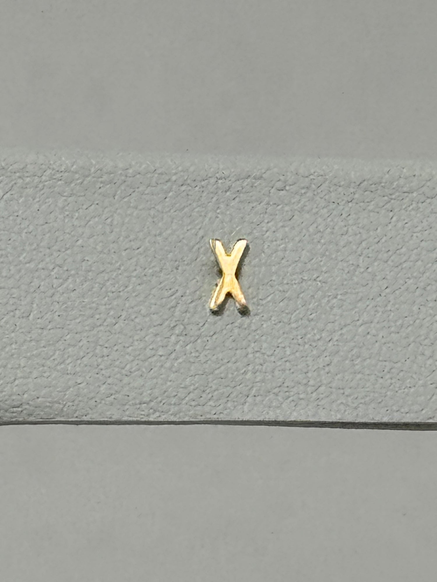 Tiny Initial Earring | 10K Yellow Gold
