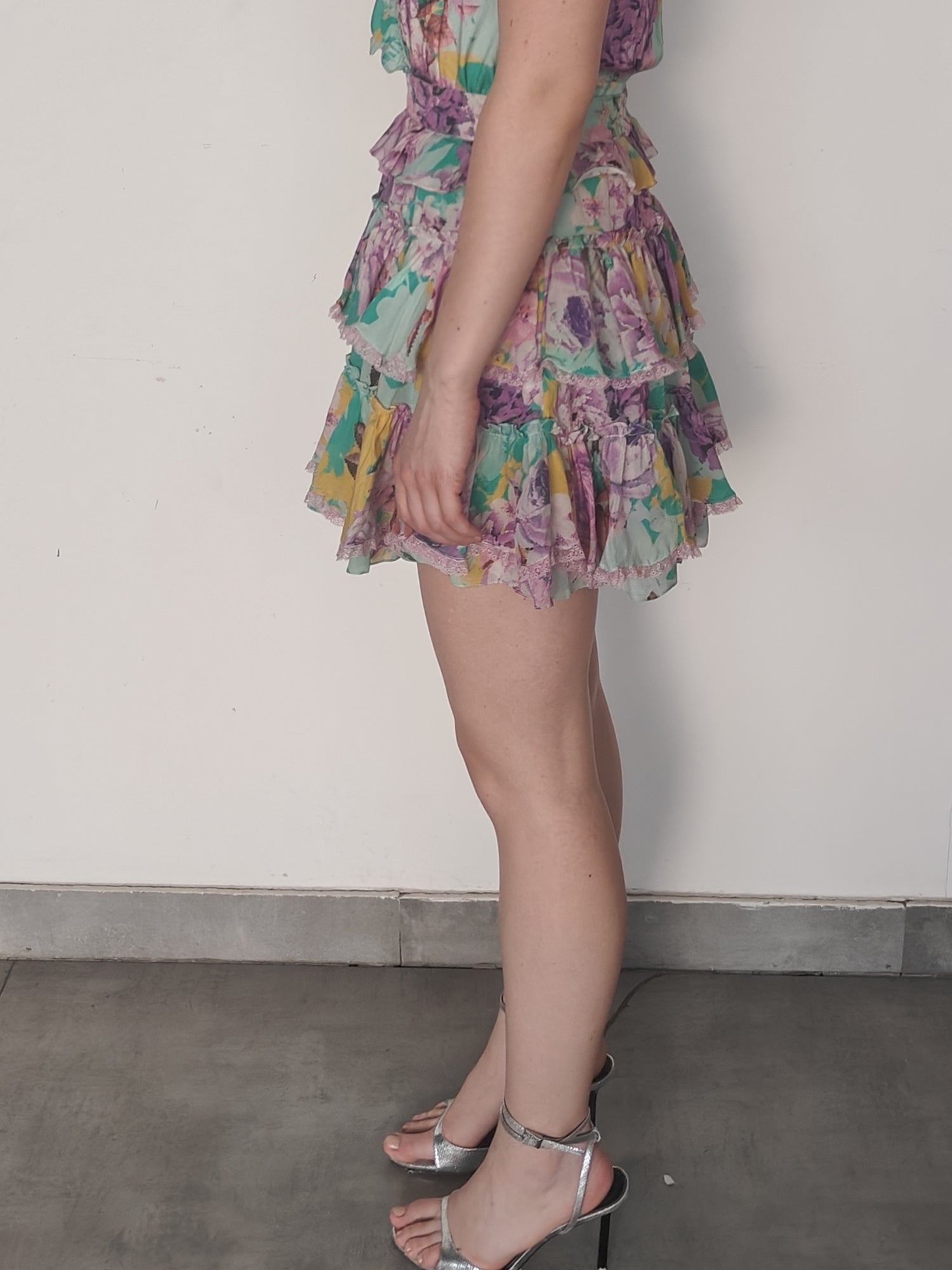 Rococo Sand | Ivy Short Skirt | Butter Yellow/Lavender