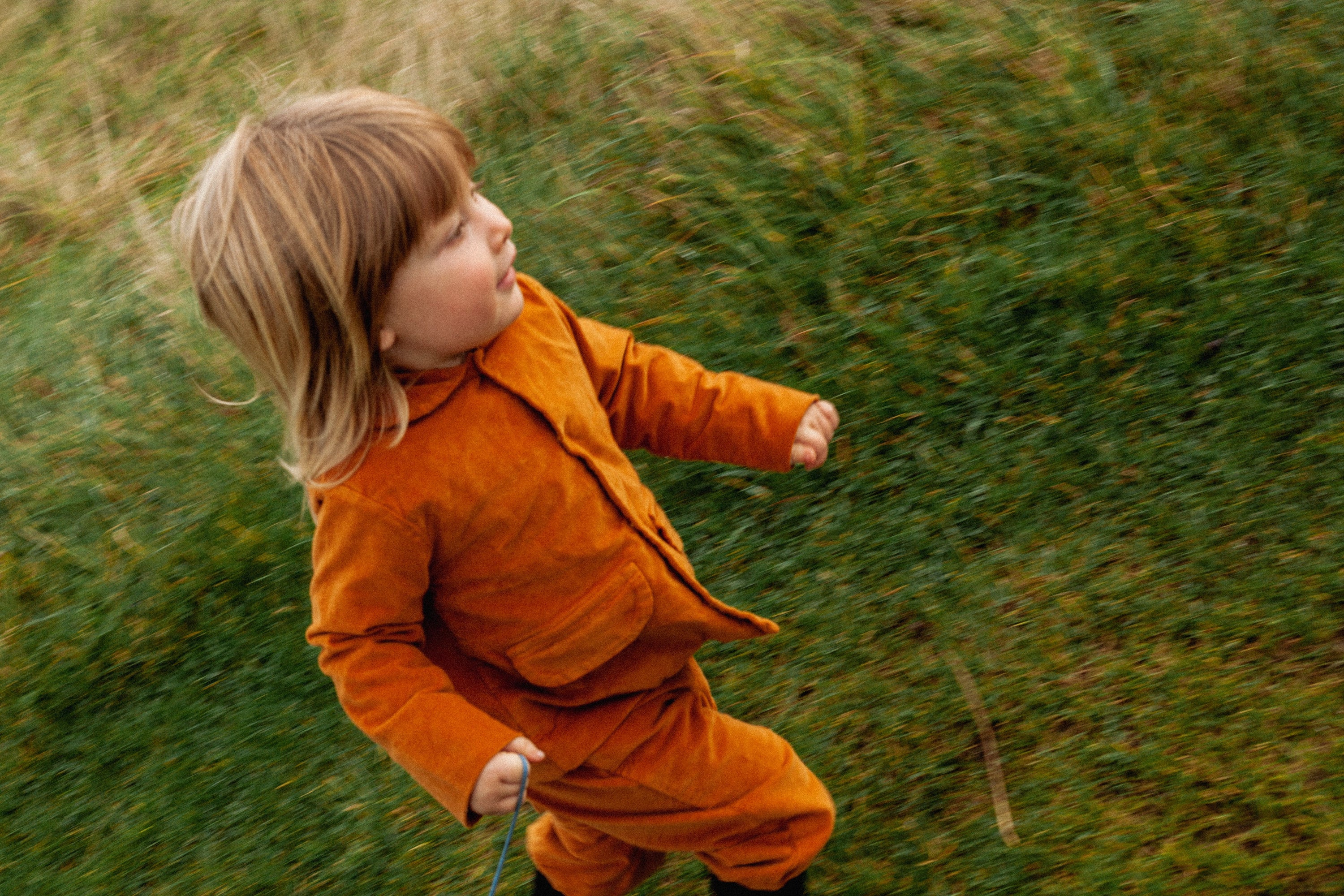 Unisex | Organic Cotton Velvet Jacket | Raw Sienna