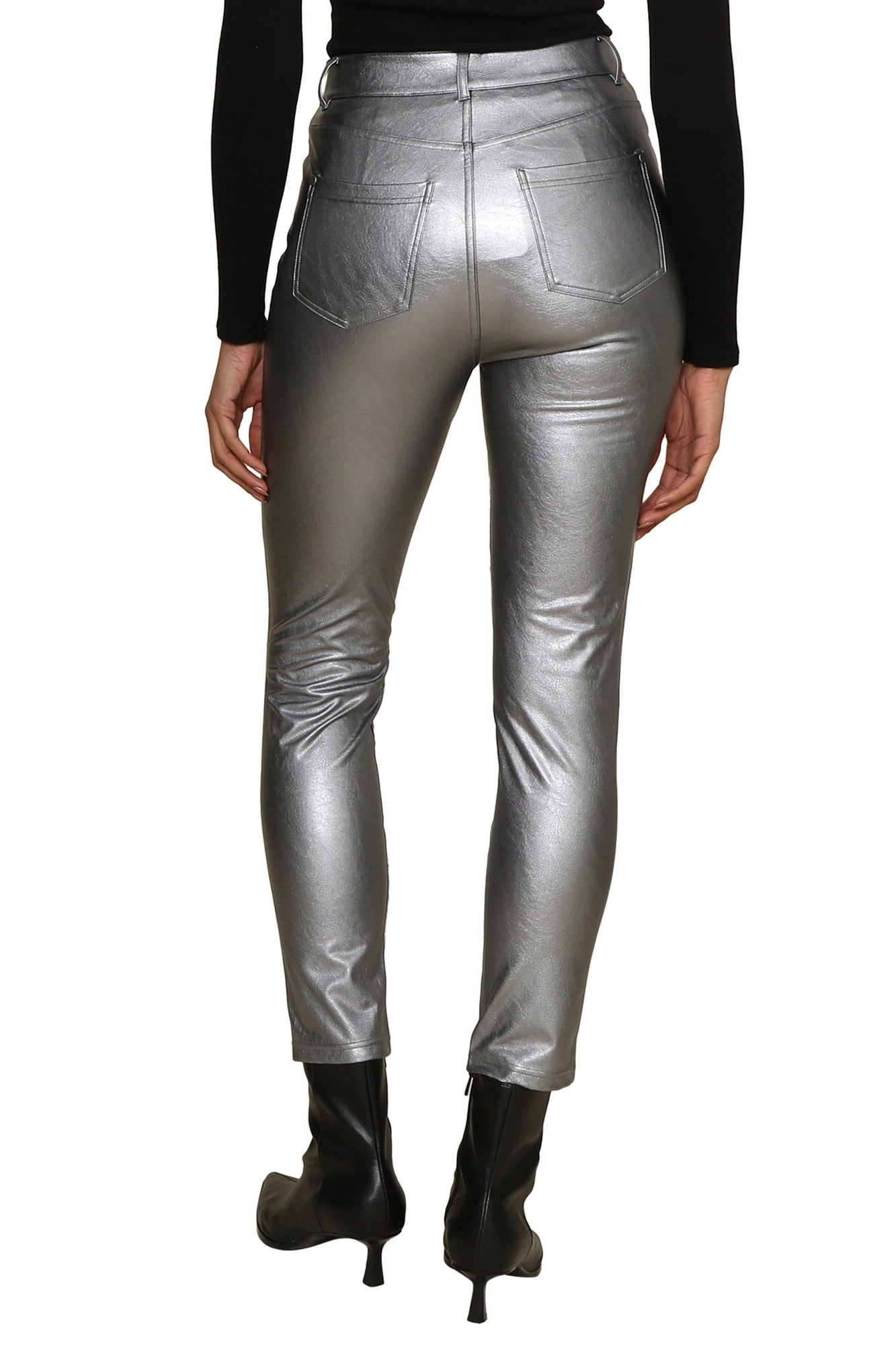 Commando | Faux Leather Five Pocket Pant | Grey